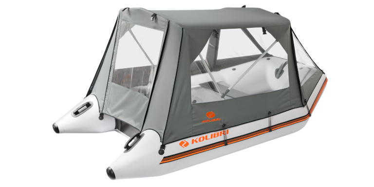 Protective canopy for motor boats